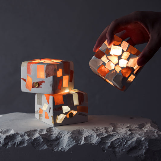 The Artisan Amber Stone Lamp