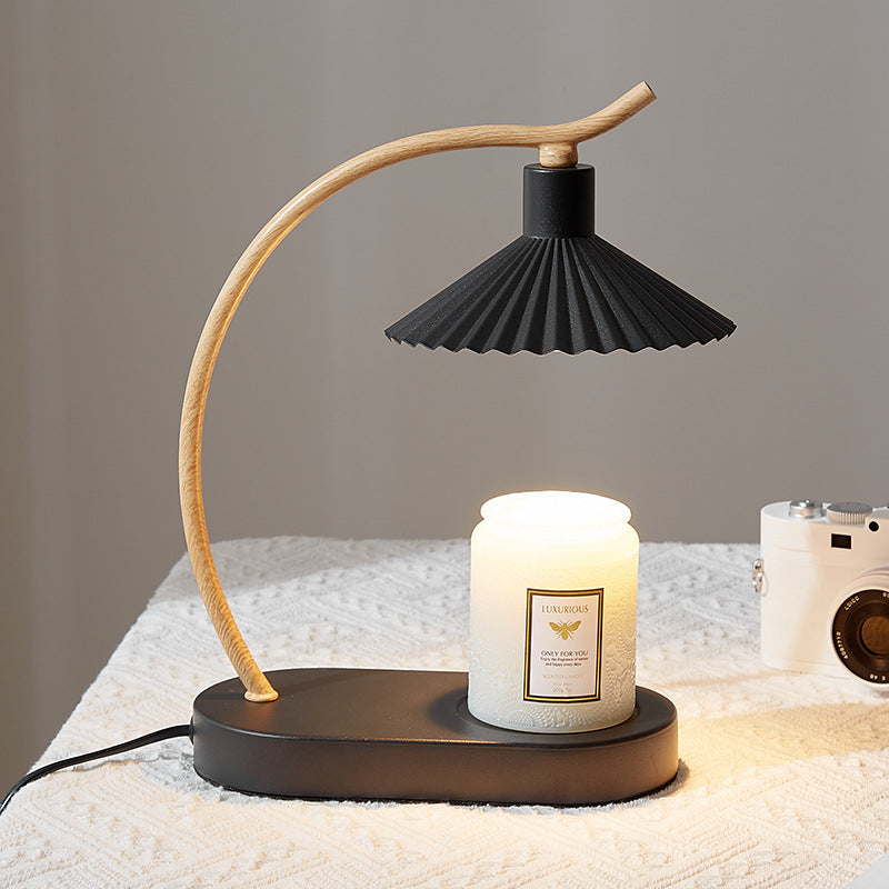 The Pleated Halo Candle Warmer - Noir