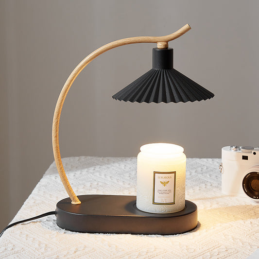 The Pleated Halo Candle Warmer - Noir