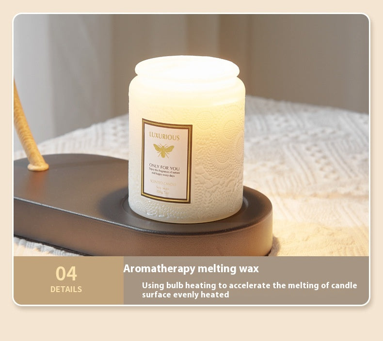 The Pleated Halo Candle Warmer - Noir